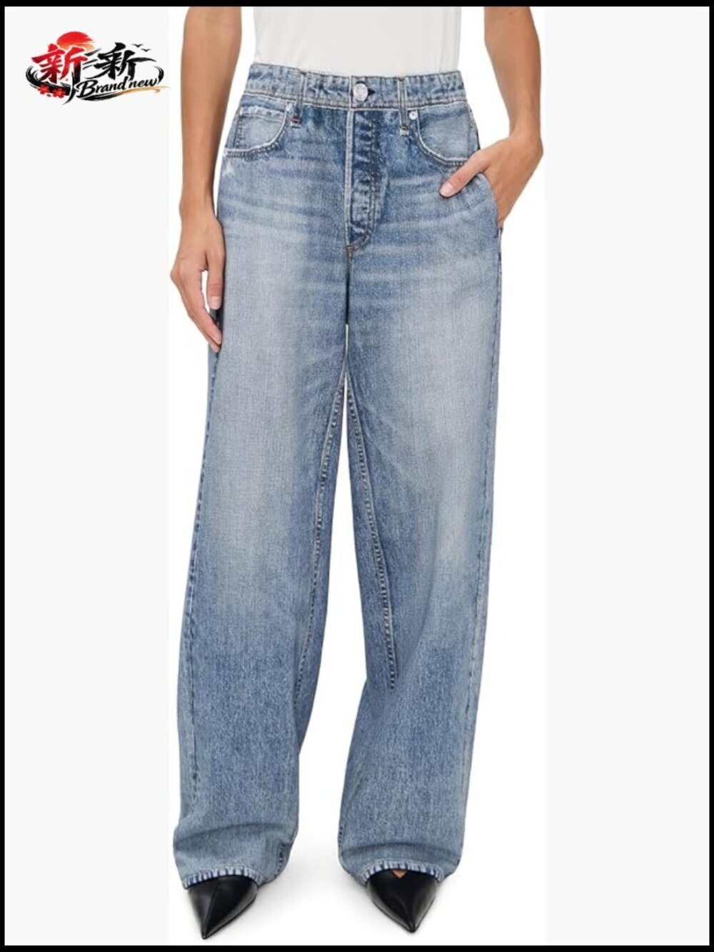 Wide Leg Terry Pants with Stretch - Sweatpants Style